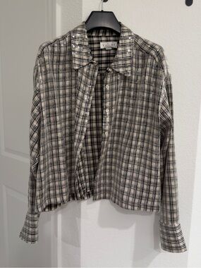 Velvet by Graham & Spencer Black and Cream sequins blouse